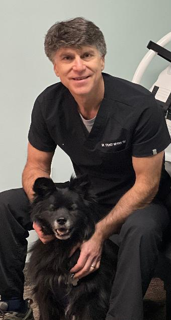 Dr Meyers with his dog ChaiTea